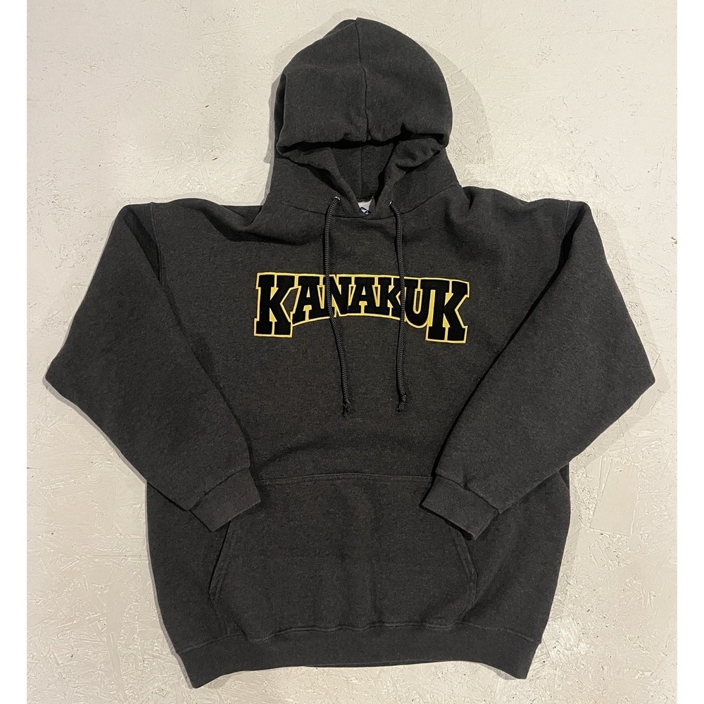 Kanakuk Camp Embroidered Heavyweight Pullover Hoodie Sweatshirt Men's Sz L Gray‎